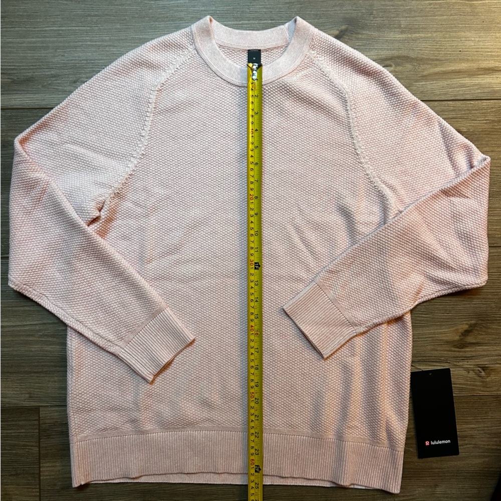 SOLD Lululemon | Textured Knit Crewneck Sweater in Light Pink (Medium) - Picture 8 of 16